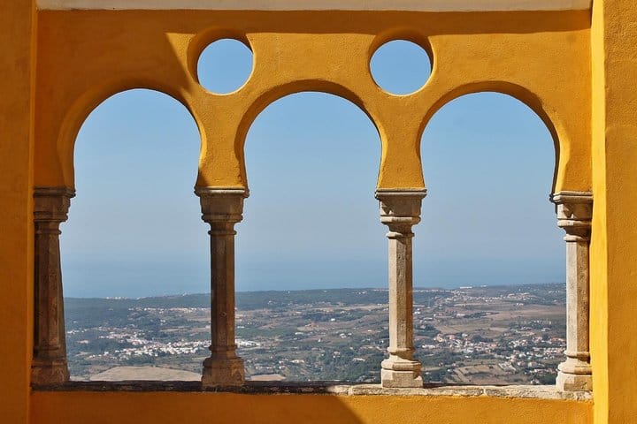 View from over Sintra from the Pena Palace