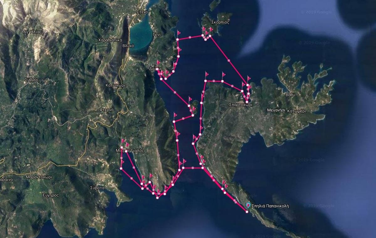 3-day excursion with sea kayak at Lefkas, Greece