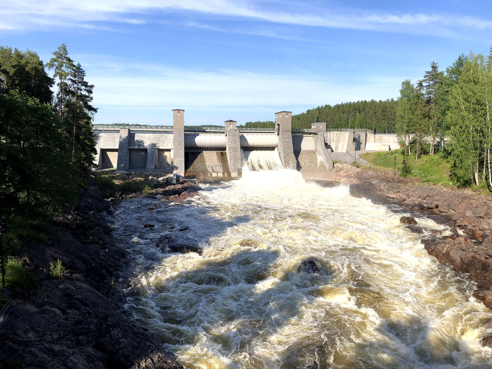 The rapids of Imatra running free