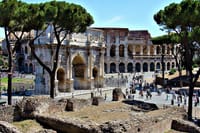 Colosseum and arch of Constantine