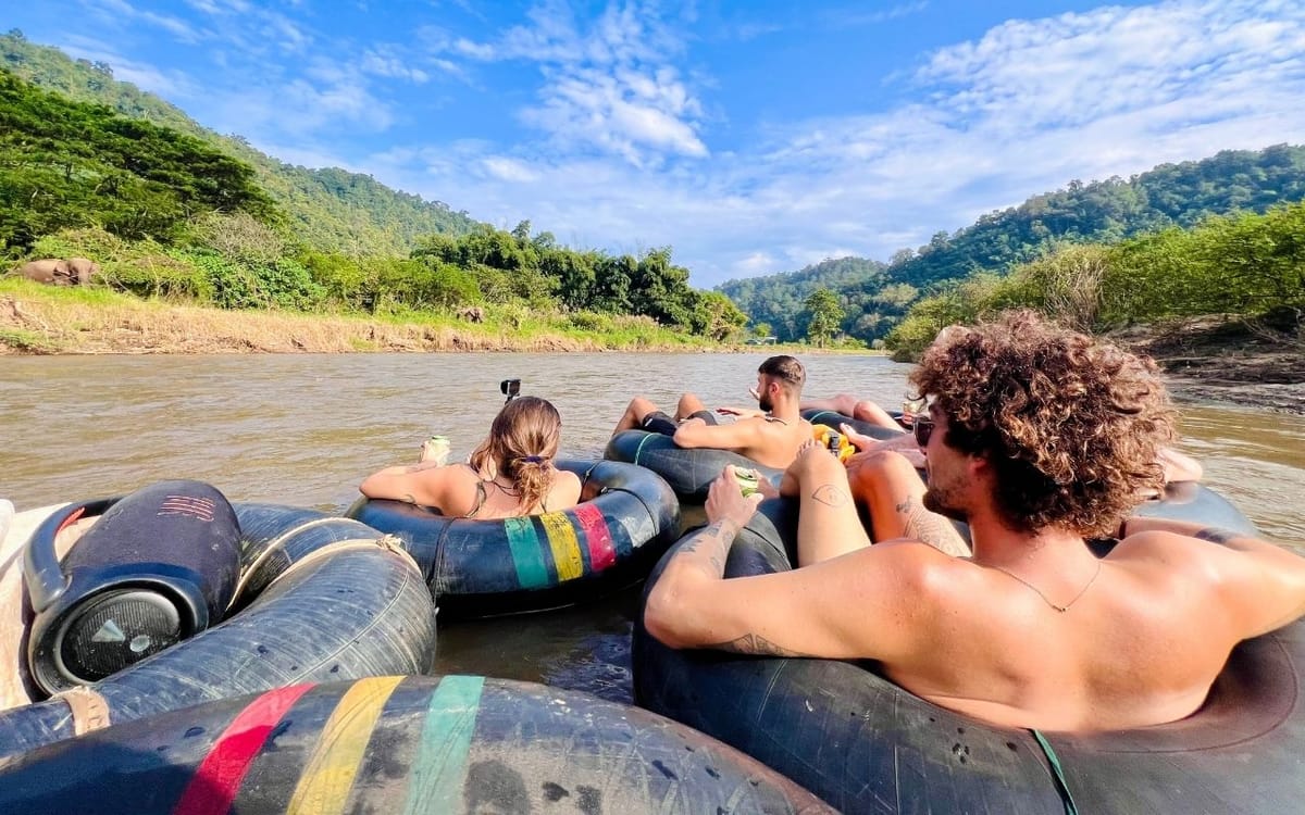 Chiang Mai Half-Day Adventure: River Tubing & Waterfall Slide