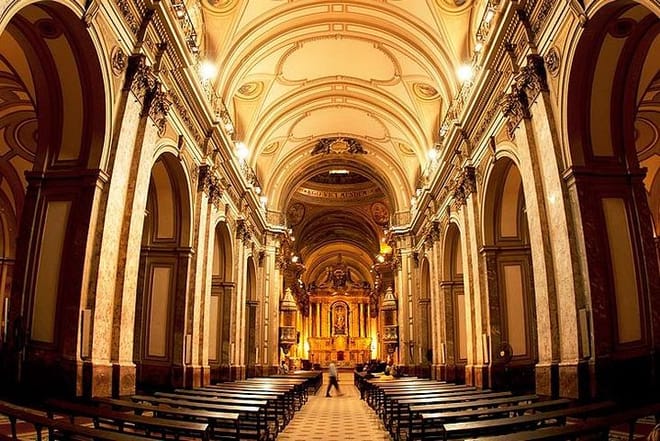 Inside the Metropolitan Cathedral.