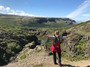 beautiful view from Glymur waterfall