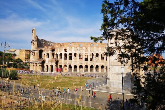colosseum view from the palatine hill