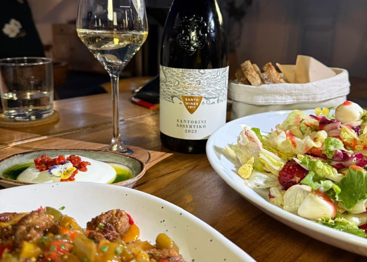 A Taste of Santorini: Dinner at Santo Winery