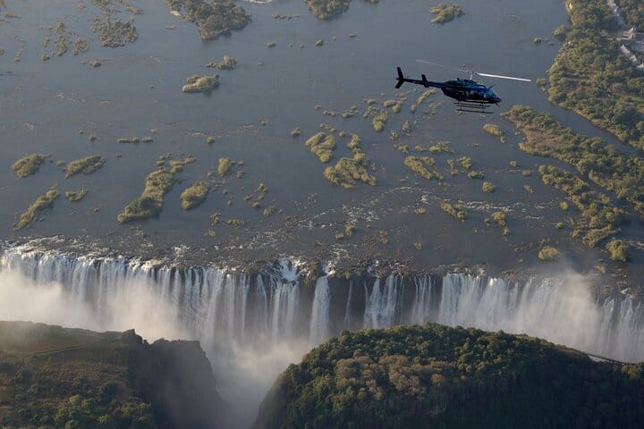 15 minutes scenic helicopter flight above Victoria Falls-Zimbabwe
