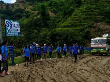 Hikers on their way to Shivapuri Hill Hike.