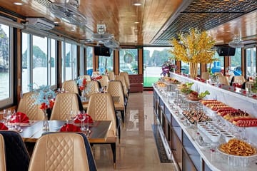 Cozy Bay Premium Halong Day Trip, 5 Star Cruise with Buffet Lunch