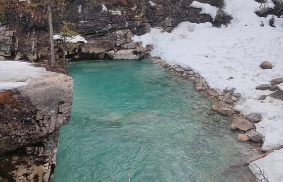 Lake Louise, Marble Canyon Icewalk and Banff Town from Banff
