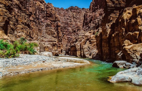 Wadi Mujib Siq Trail Hike with Amman Panoramic Tour and Optional Dead Sea Visit