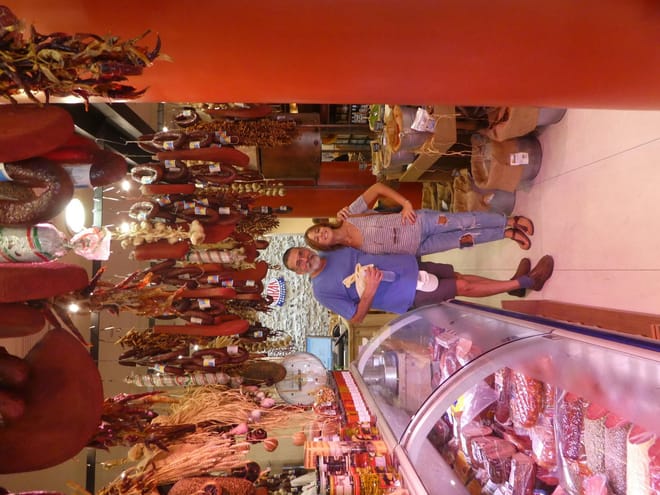 <p>The Deli with our guide</p>