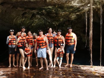 Small Group Tour to Cenote Cave and Sea Turtles snorkeling