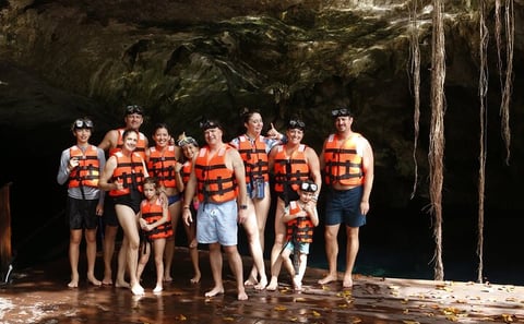 Small Group Tour to Cenote Cave and Sea Turtles snorkeling