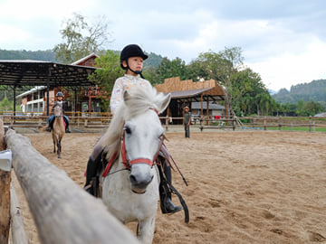 Horse Lesson+Riding+Doikham holy temple.Chiangmai