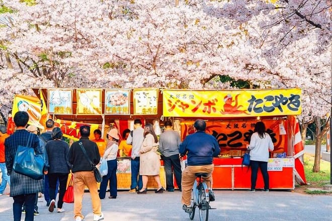 Osaka Spring Daytime (Cherry Blossom) Food Tour