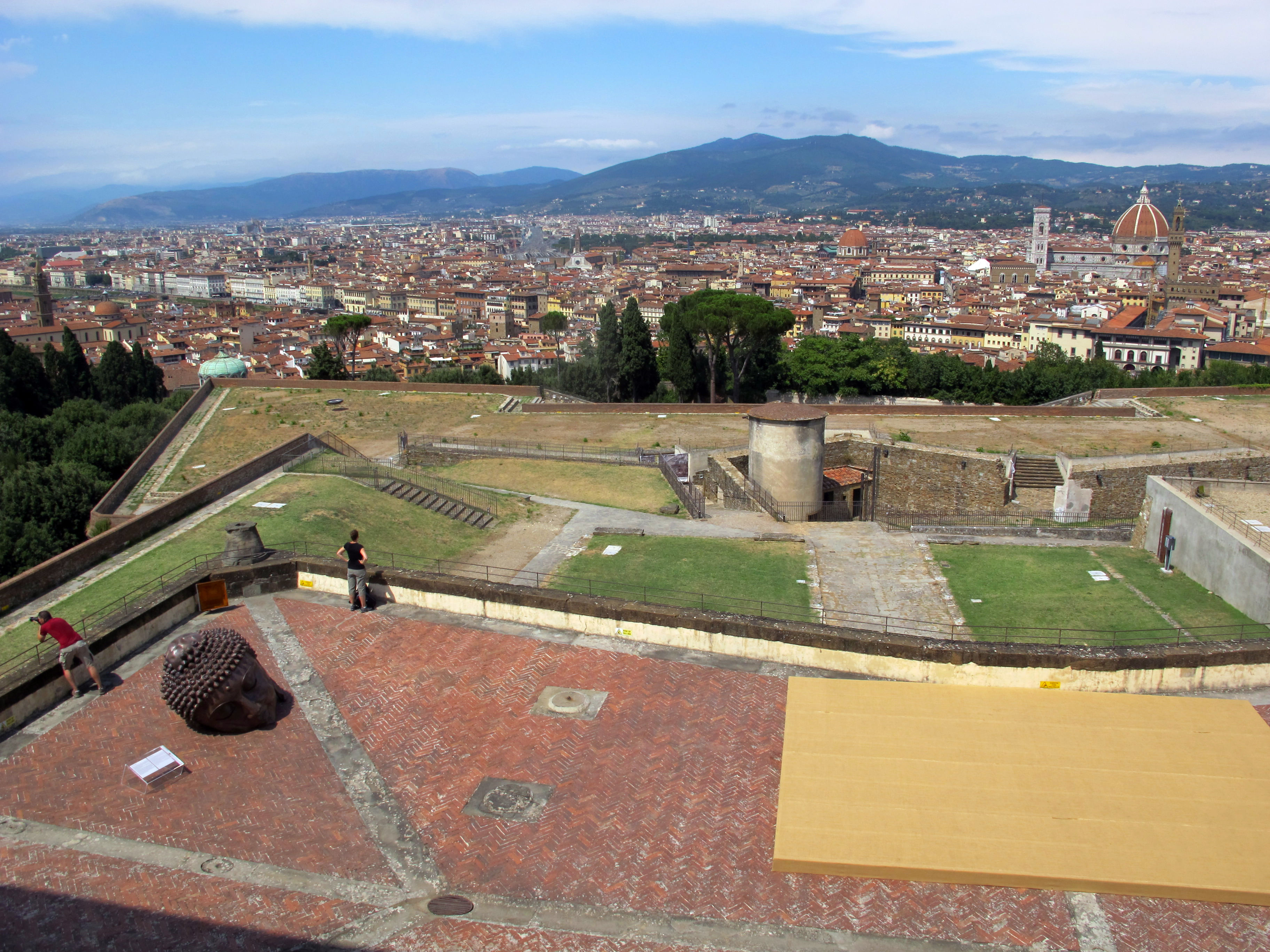 Panoramic view of Florence from Forte Belvedere; in the background you can see the Brunelleschi's Dome and Giotto's Belltower 