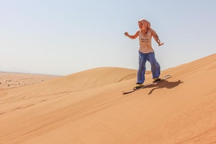 Desert sand boarding