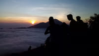 Capturing the sunrise from above the clouds 