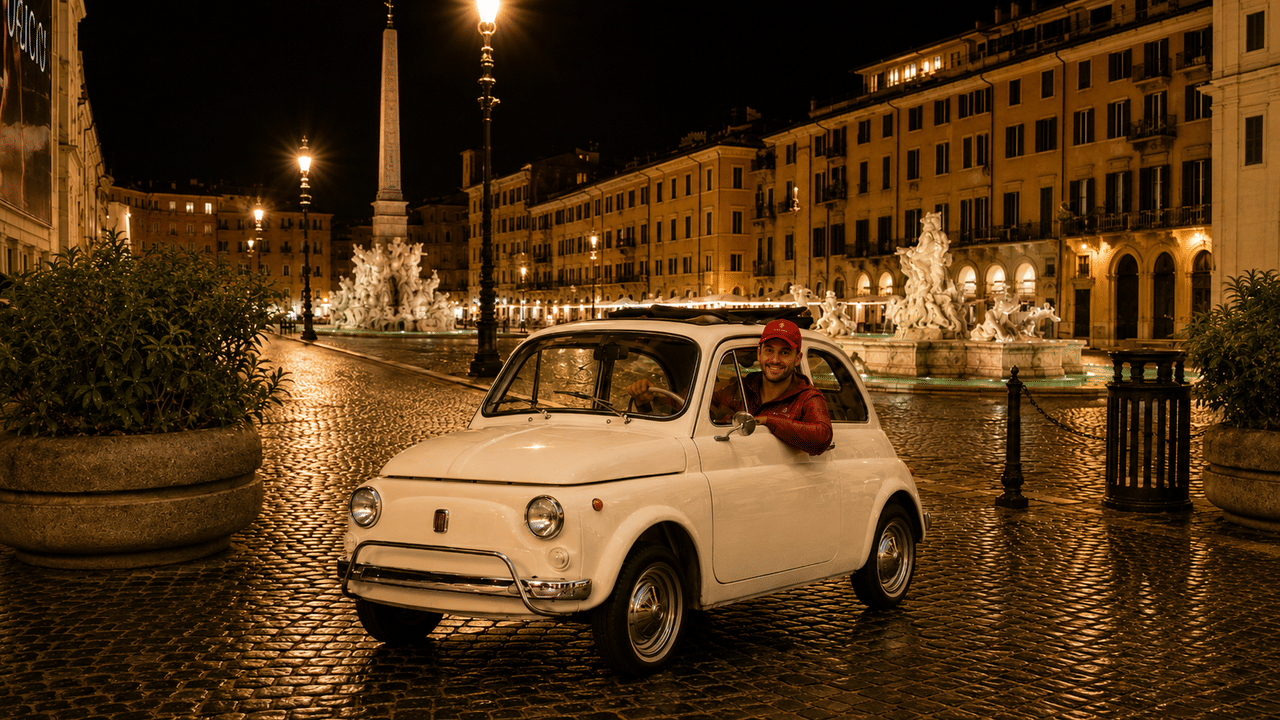 Tour in 500 Dolce Vita: Roma di Notte 8