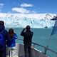 Cruise navigating in the middle of the glaciers