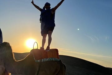 Agafay desert sunset camel ride Tour from Marrakech