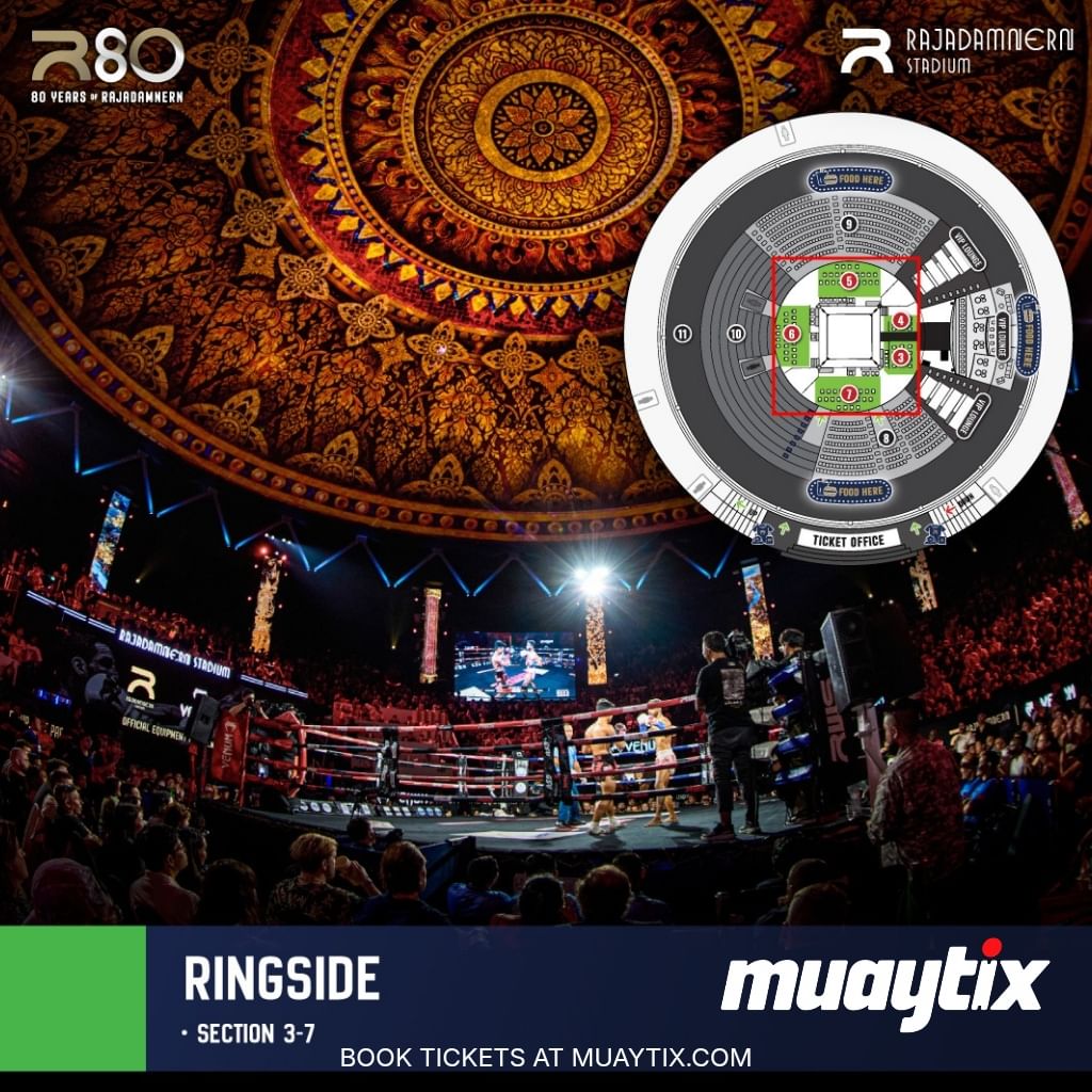Ringside Rajadamnern Stadium Seat Map