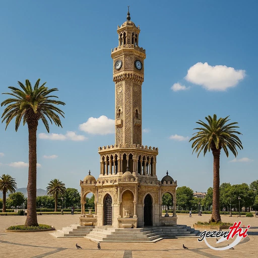 The iconic Clock Tower of Izmir, a symbol of the city