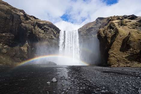 You can see Skógafoss from above by following the pathway next to it