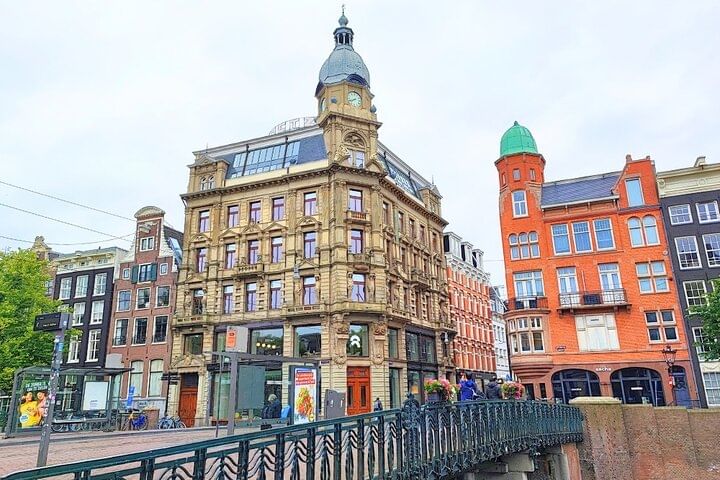 View of the Leidsestraat shopping street in Amsterdam