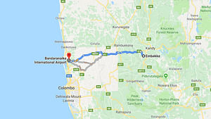 Embekke City to Colombo Airport (CMB) Private Transfer