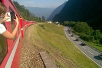 Bernina train and Swiss Alps. Departure from Desenzano 9