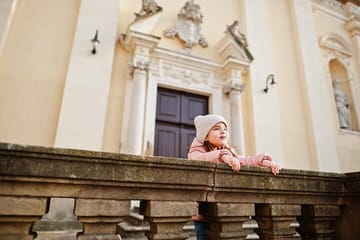 Baby Photography Session in Villa Borghese Gardens, Rome