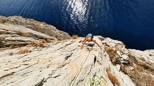 From Masua: climbing up Pan di Zucchero