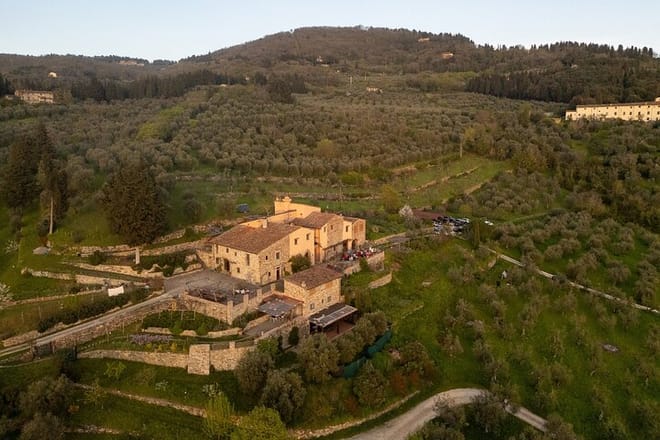 Evening Yoga Overlooking the Tuscan Countryside
