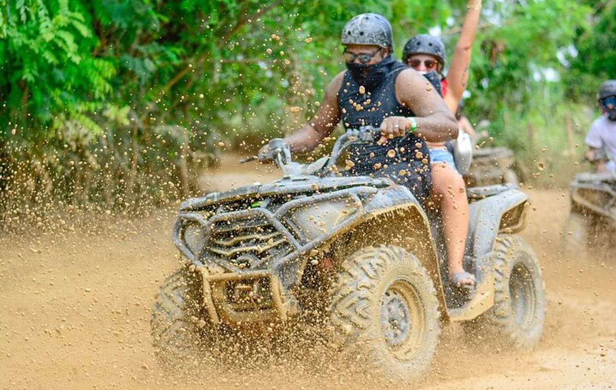 4X4 ATV adventure in Punta Cana to the cenote and Macao beach