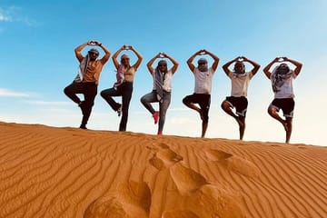 Private Morning Desert Safari with Camel Ride Falcon Photos