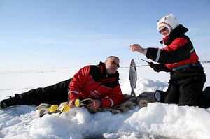 Snowmobile safari with Ice fishing, Levi