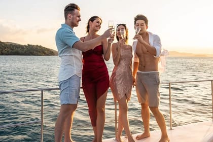 Mykonos: Private Catamaran Cruise—Hotel Pickup, BBQ & Drinks