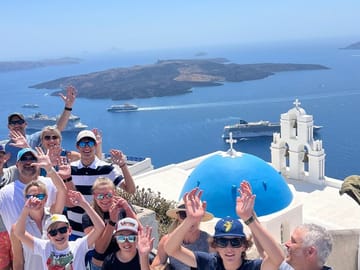 Santorini Shore Excursion Oia Blue Dome and Beach Swim