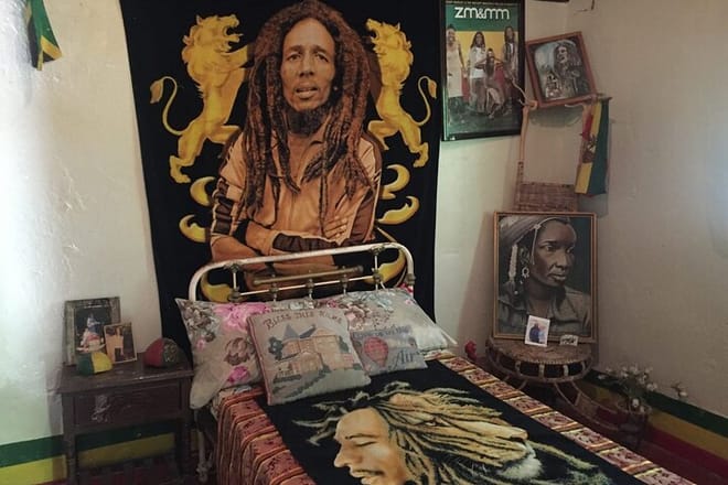Bob Marley room with original single bed
