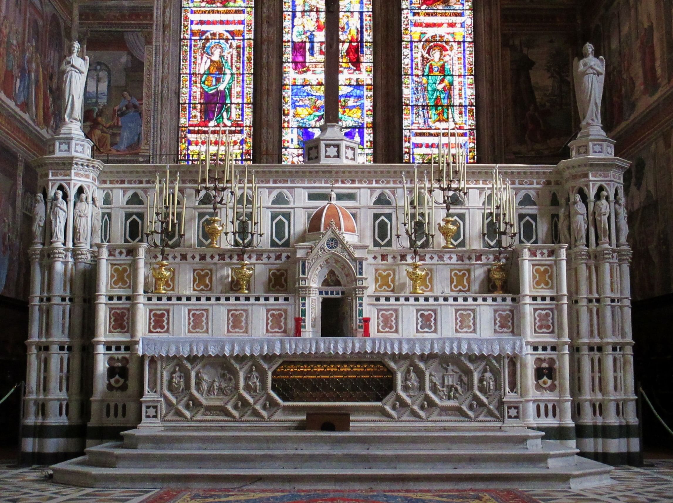 View of the Interior of Tornabuoni Chapel, the major chapel of Santa Maria Novella Church