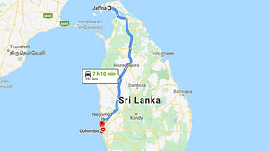 Jaffna to Colombo City Private Transfer