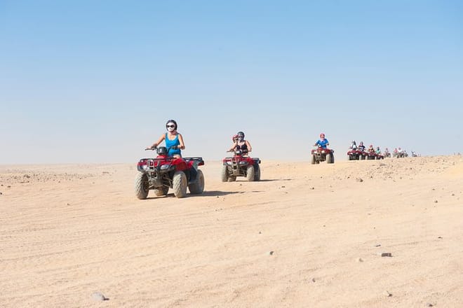 AِTV Quad Sunset Safari &amp; Camel Ride With Transfer - Hurghada