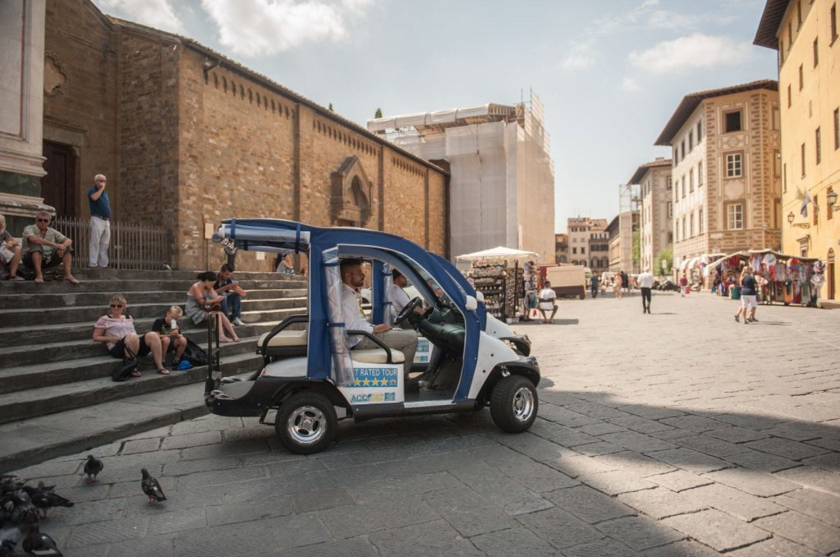 Electric Golf Cart in San Lorenzo Square 