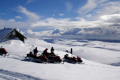 Snowmobiling on Myrdalsjökull