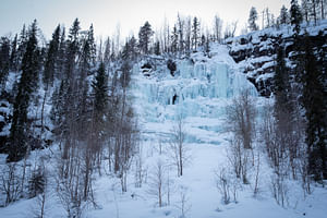 EXCURSION TO THE FROZEN WATERFALLS OF KOROUOMA
