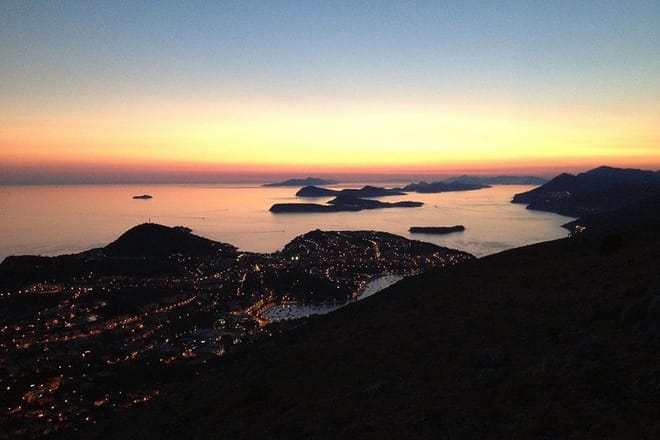 Sunset above Gruz, Lapad and Elafiti