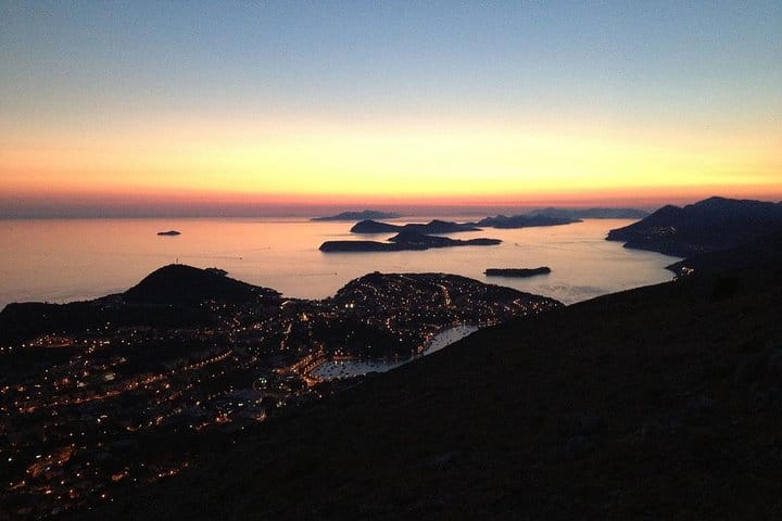 Sunset above Gruz, Lapad and Elafiti
