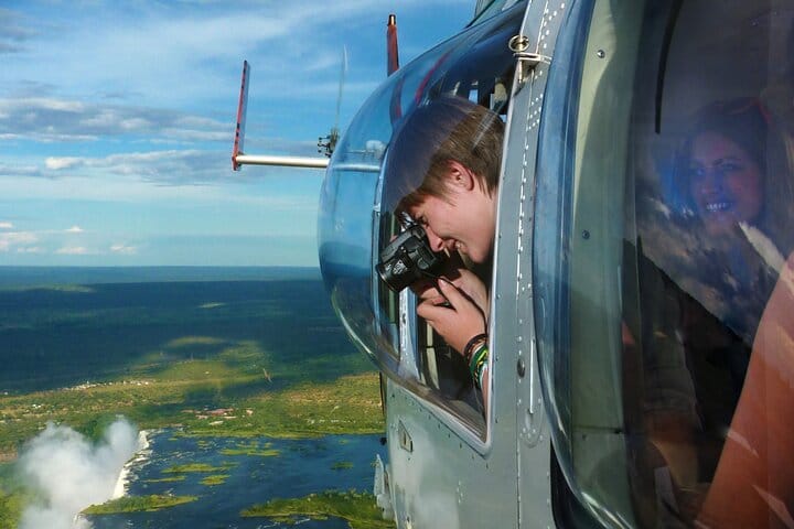 15 minutes scenic helicopter flight above Victoria Falls-Zimbabwe