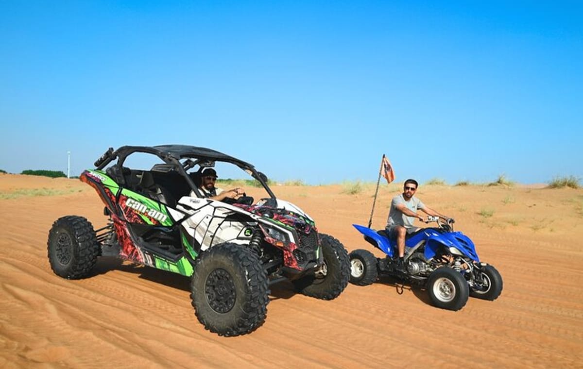 All in one Dubai Desert Safari ATV or Buggy Camelride BBQ Dinner 